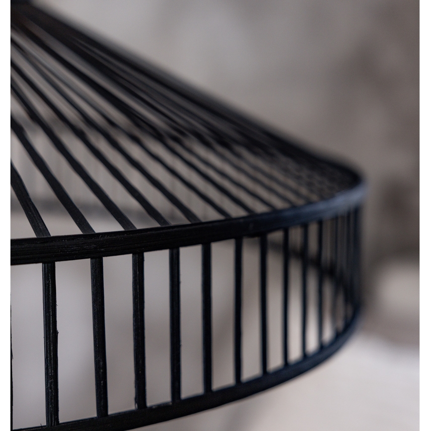 Markslöjd 108782 - Csillár zsinóron TAPA 1xE27/40W/230V fekete/bambusz