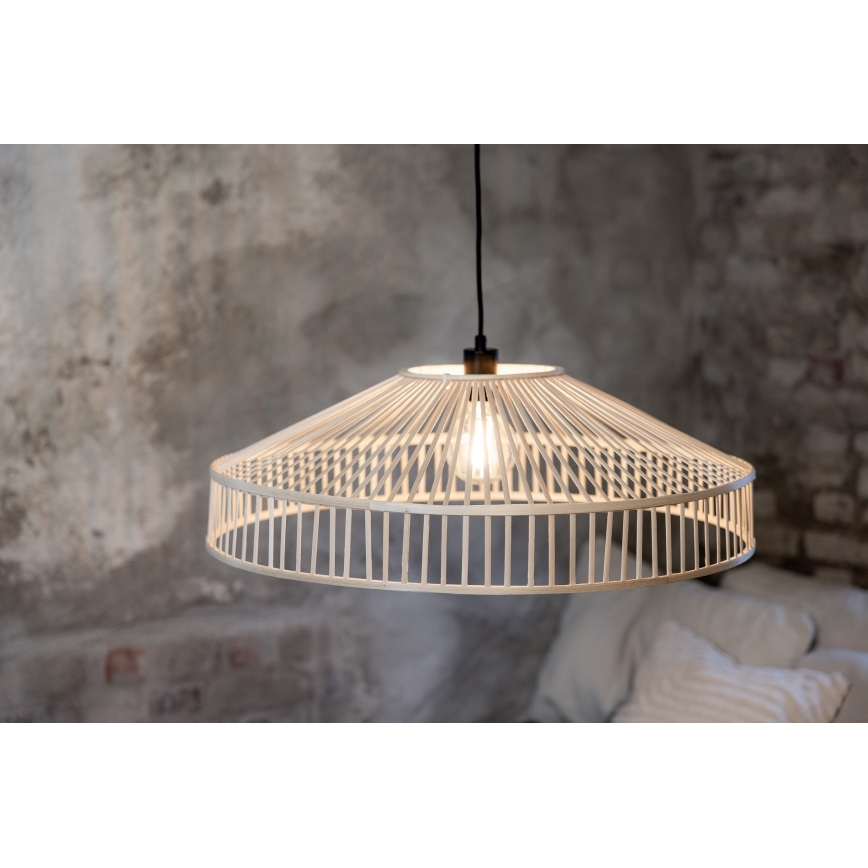 Markslöjd 108783 - Csillár zsinóron TAPA 1xE27/40W/230V bézs/bambusz