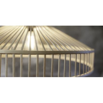 Markslöjd 108783 - Csillár zsinóron TAPA 1xE27/40W/230V bézs/bambusz