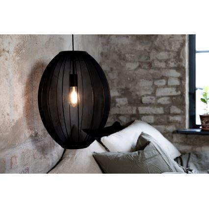 Markslöjd 108795 - Csillár zsinóron FLORENCE 1xE27/40W/230V fekete
