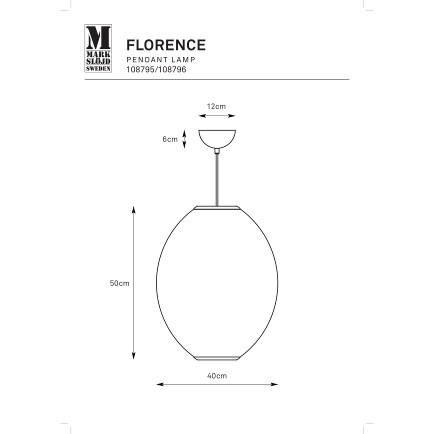 Markslöjd 108795 - Csillár zsinóron FLORENCE 1xE27/40W/230V fekete