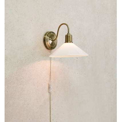 Markslöjd 108865 - Fali lámpa VELA 1xE27/40W/230V réz/fehér