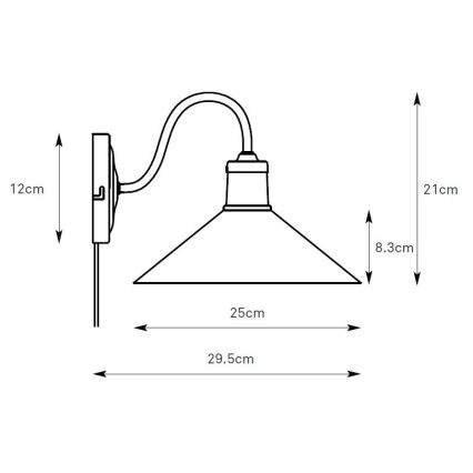 Markslöjd 108865 - Fali lámpa VELA 1xE27/40W/230V réz/fehér