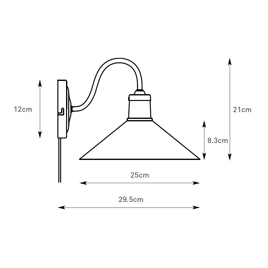 Markslöjd 108865 - Fali lámpa VELA 1xE27/40W/230V réz/fehér