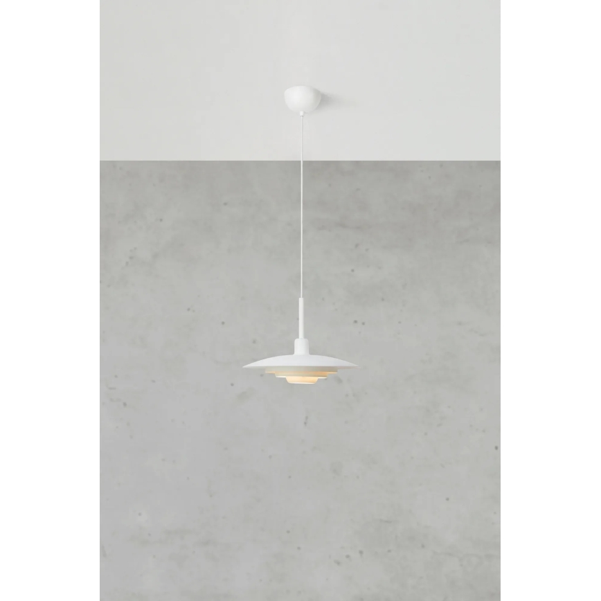 Markslöjd 108874 - PINY kábeles függőlámpa 1xE27/60W/230V, Ø 35 cm, fehér