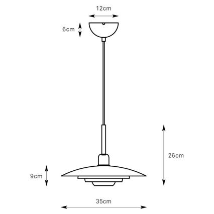 Markslöjd 108875 - PINY kábeles csillár 1x E27/60W/230V, Ø 35 cm, bézs