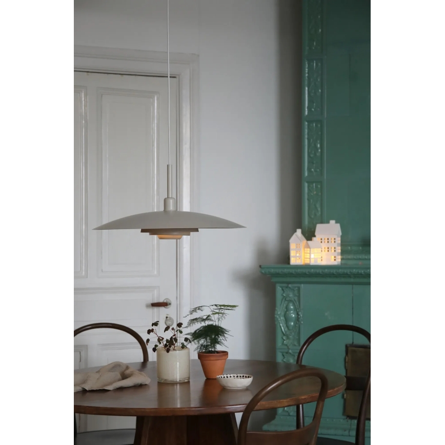 Markslöjd 108877 - Kábeles függőlámpa PINY 1xE27/60W/230V, átmérő 57 cm, bézs