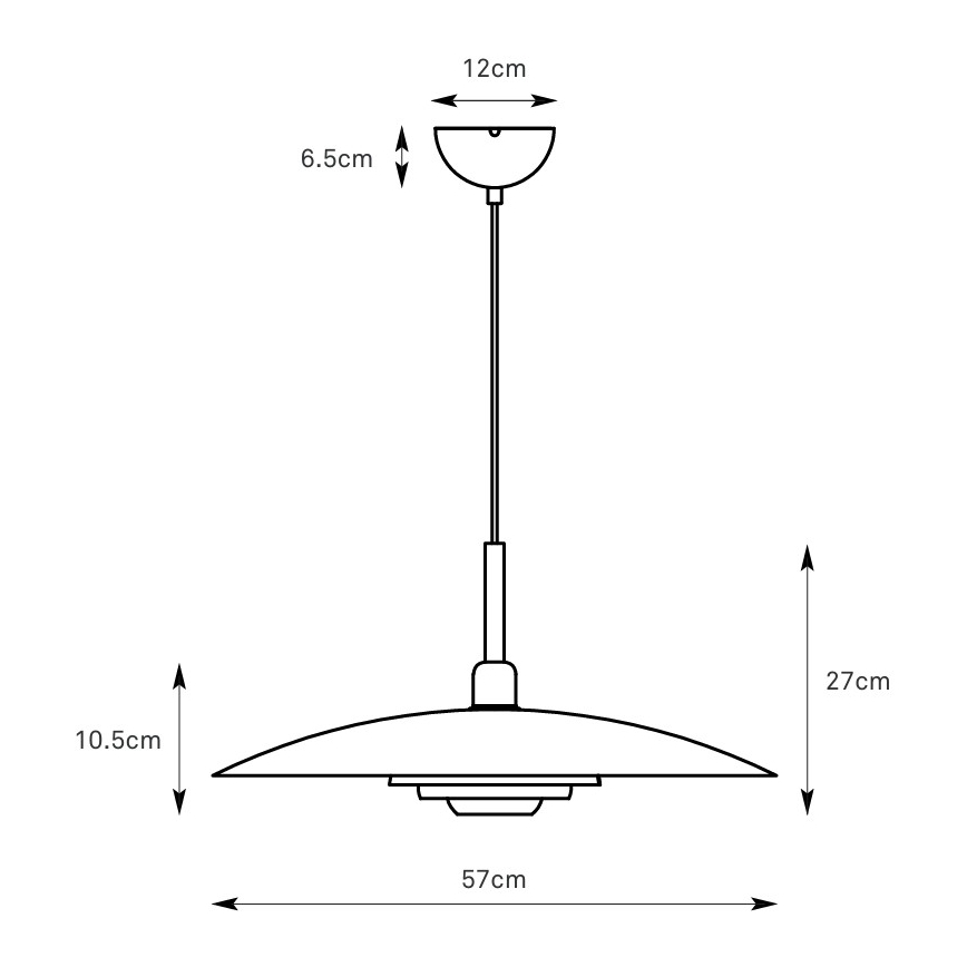 Markslöjd 108877 - Kábeles függőlámpa PINY 1xE27/60W/230V, átmérő 57 cm, bézs