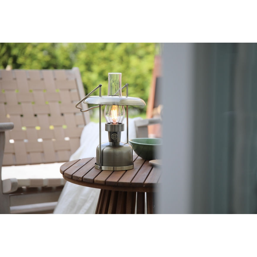 Markslöjd 108894 - LED dimmelhető kültéri újratölthető asztali lámpa FANOS LED/2,5W/3,7V 4000 mAh IP44 sárgaréz