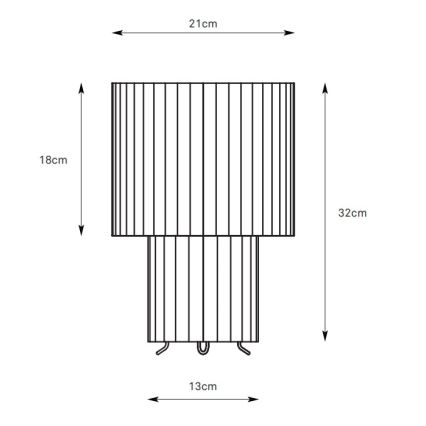 Markslöjd 108895 - CATIS asztali lámpa 1xE27/60W/230V, 32 cm, fehér