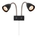 Markslöjd 108901 - Fali spotlámpa CIRO 2xGU10/7W/230V fekete