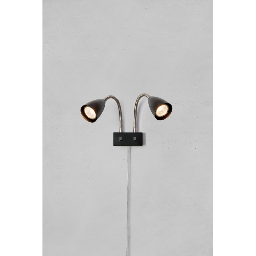 Markslöjd 108901 - Fali spotlámpa CIRO 2xGU10/7W/230V fekete