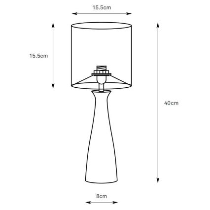 Markslöjd 108904 - BIRILLO asztali lámpa 1xE14/60W/230V fehér
