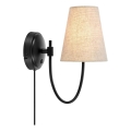Markslöjd 108907 - AMAR fali lámpa 1xE14/40W/230V lenvászon/fekete