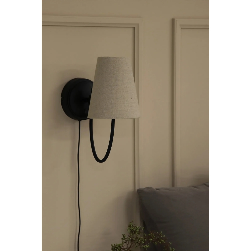 Markslöjd 108907 - Fali lámpa AMAR 1xE14/40W/230V bézs/fekete