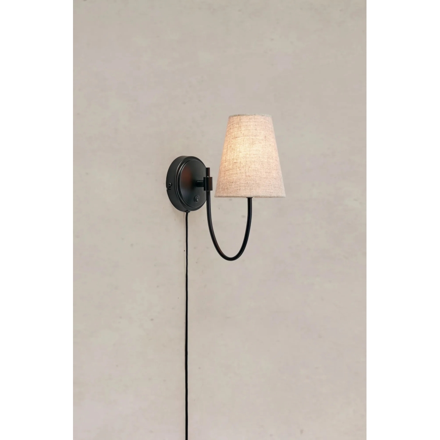 Markslöjd 108907 - Fali lámpa AMAR 1xE14/40W/230V bézs/fekete