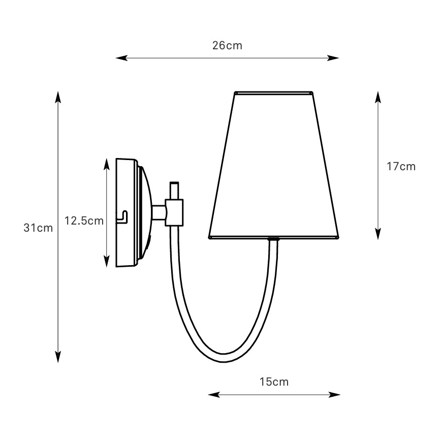 Markslöjd 108907 - Fali lámpa AMAR 1xE14/40W/230V bézs/fekete
