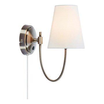 Markslöjd 108908 - AMAR fali lámpa 1xE14/40W/230V fehér/sárgaréz
