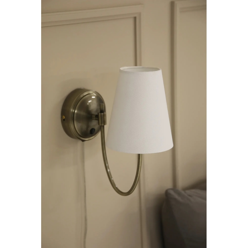 Markslöjd 108908 - AMAR fali lámpa 1xE14/40W/230V fehér/sárgaréz