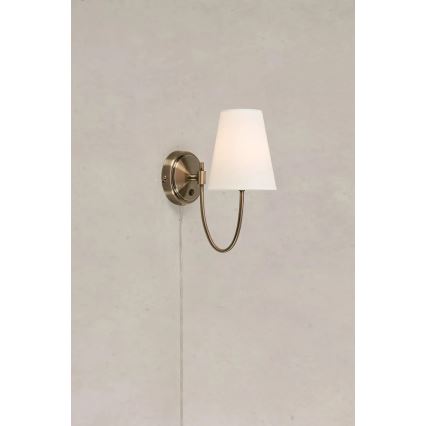 Markslöjd 108908 - AMAR fali lámpa 1xE14/40W/230V fehér/sárgaréz