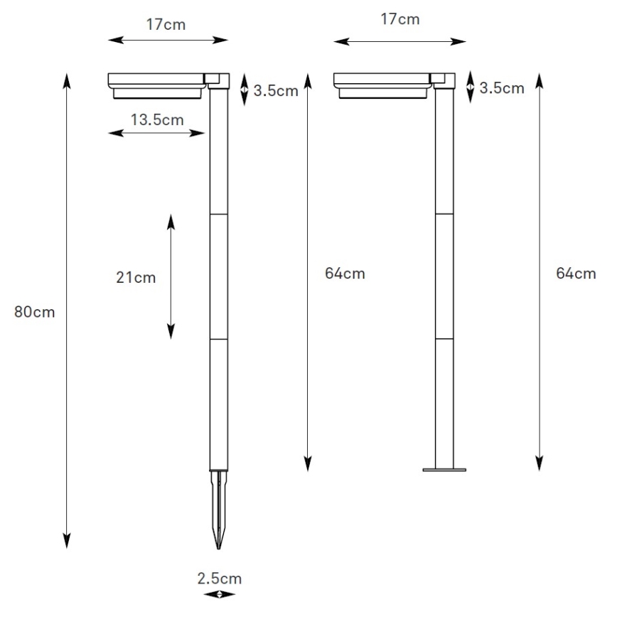 Markslöjd 108953 - Fényerőszabályozható napelemes LED-lámpa FRAME LED/2W/3,7V 4000 mAh IP44 fekete