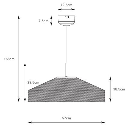 Markslöjd 108955 - ALIA kábeles csillár 1xE27/60W/230V átm. 57 cm krémszínű/fekete