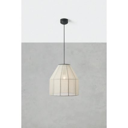 Markslöjd 108956 - AIKO kábeles függőlámpa 1xE27/60W/230V lenvászon/fekete