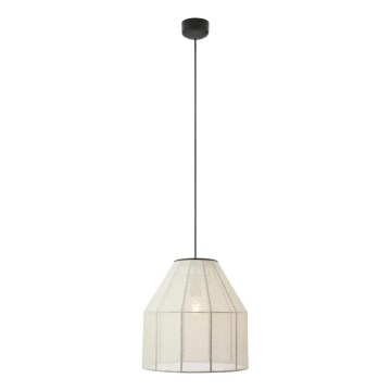 Markslöjd 108956 - AIKO kábeles függőlámpa 1xE27/60W/230V Ø 37 cm krémszínű/fekete