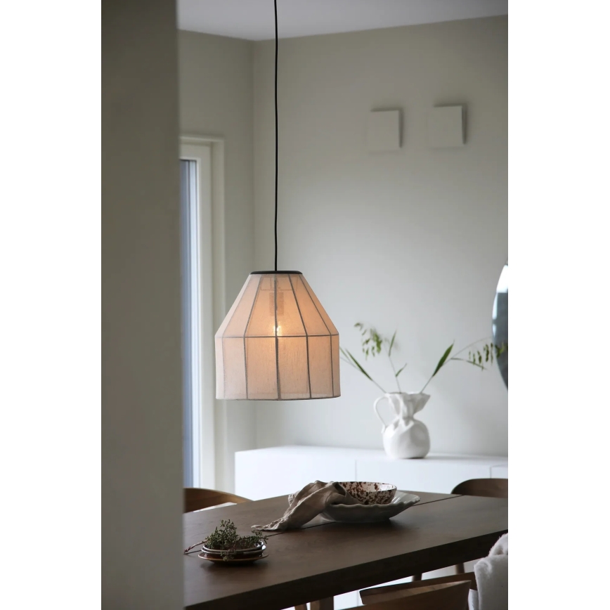 Markslöjd 108956 - AIKO kábeles függőlámpa 1xE27/60W/230V Ø 37 cm krémszínű/fekete
