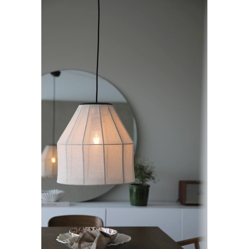 Markslöjd 108956 - AIKO kábeles függőlámpa 1xE27/60W/230V Ø 37 cm krémszínű/fekete