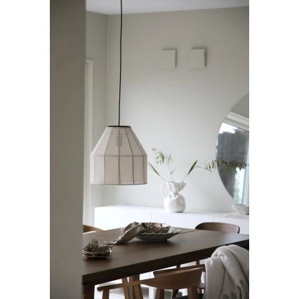 Markslöjd 108956 - AIKO kábeles függőlámpa 1xE27/60W/230V Ø 37 cm krémszínű/fekete