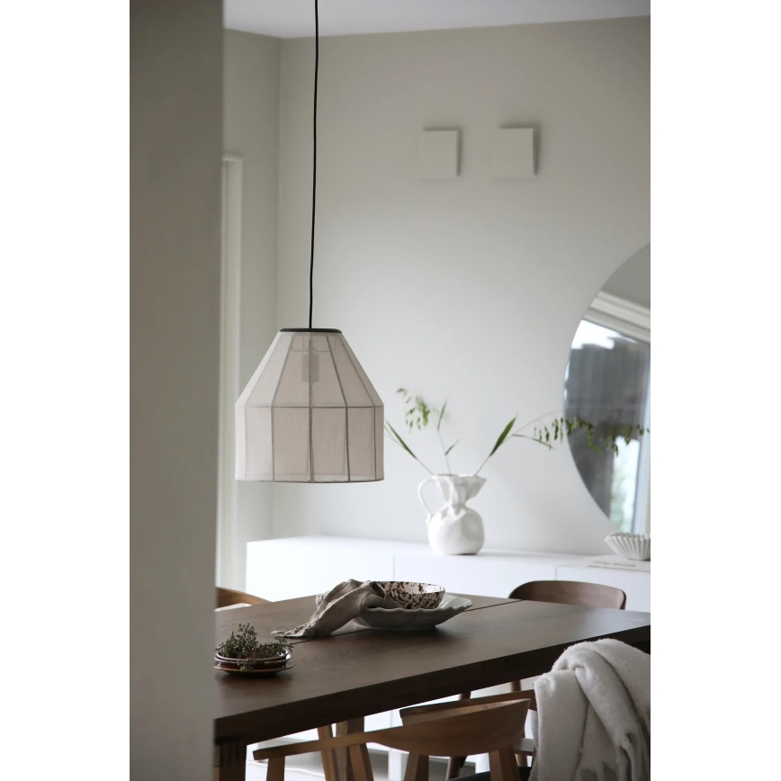 Markslöjd 108956 - AIKO kábeles függőlámpa 1xE27/60W/230V Ø 37 cm krémszínű/fekete