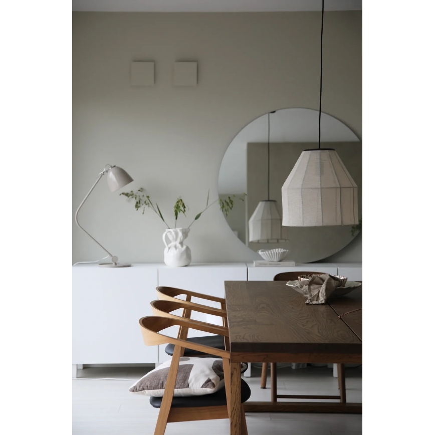 Markslöjd 108956 - AIKO kábeles függőlámpa 1xE27/60W/230V Ø 37 cm krémszínű/fekete