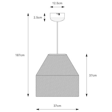 Markslöjd 108956 - AIKO kábeles függőlámpa 1xE27/60W/230V Ø 37 cm krémszínű/fekete