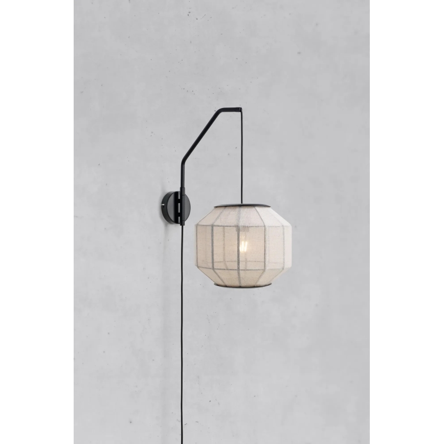 Markslöjd 108957 - ASUKA fali lámpa 1xE27/60W/230V krémszínű/fekete