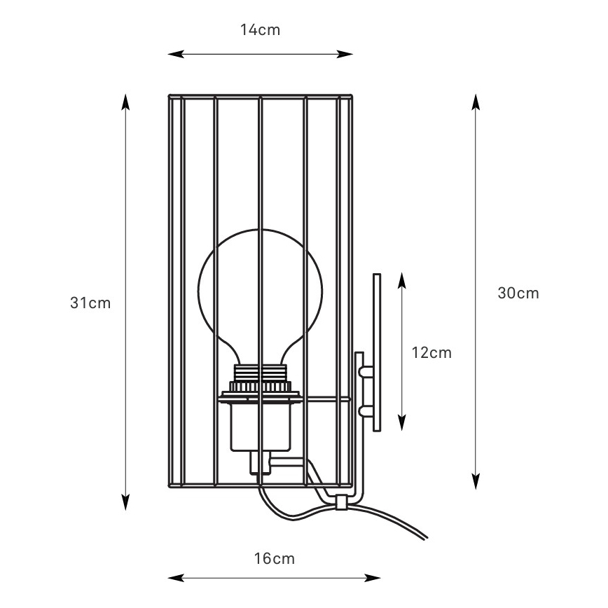 Markslöjd 108960 - HIKARI fali lámpa 1xE27/60W/230V fehér/fekete