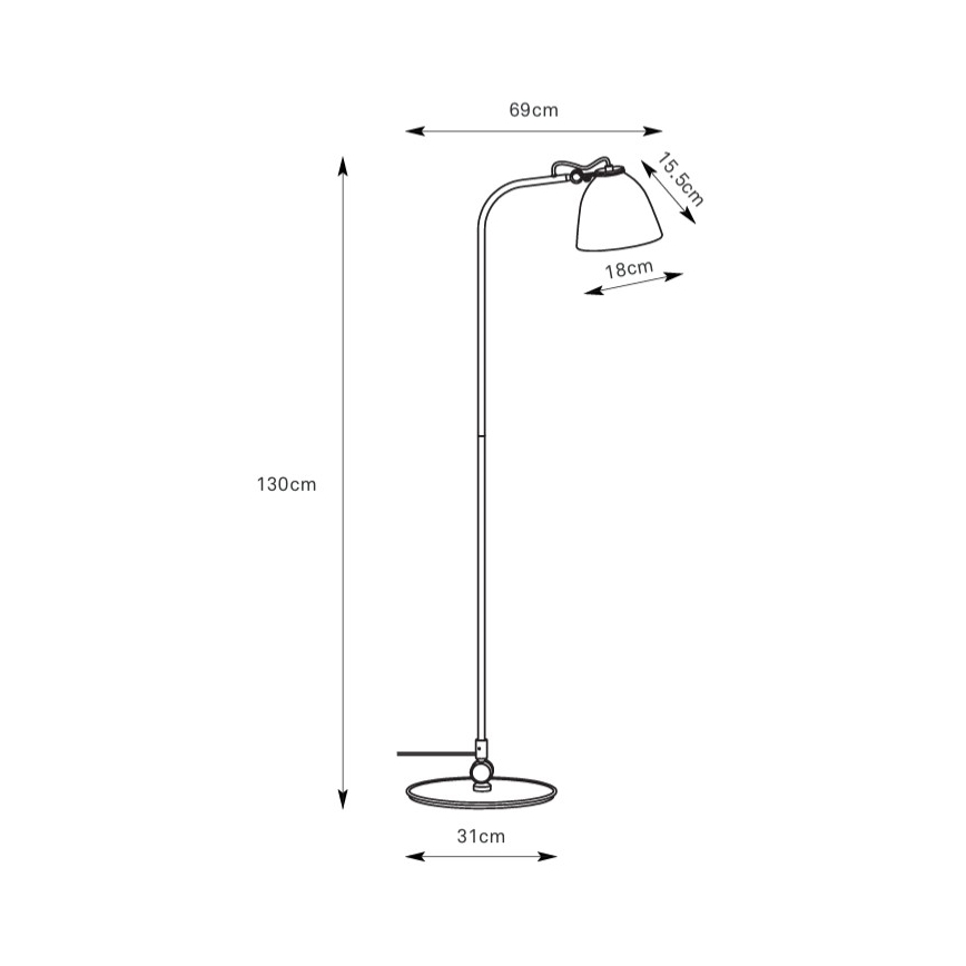 Markslöjd 108966 - állólámpa TILT 1xE27/60W/230V szürke