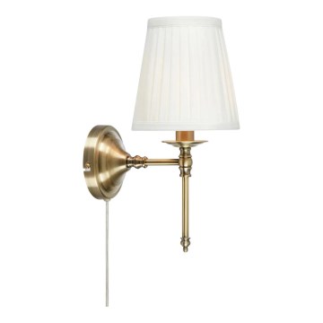 Markslöjd 108968 - Fali lámpa MANOR 1xE14/40W/230V fehér/sárgaréz