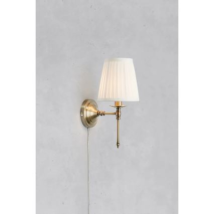 Markslöjd 108968 - Fali lámpa MANOR 1xE14/40W/230V fehér/sárgaréz