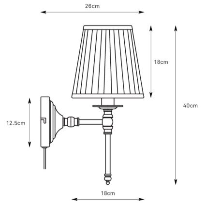 Markslöjd 108968 - Fali lámpa MANOR 1xE14/40W/230V fehér/sárgaréz