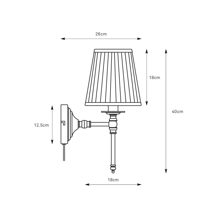 Markslöjd 108968 - Fali lámpa MANOR 1xE14/40W/230V fehér/sárgaréz