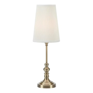 Markslöjd 108969 - Asztali lámpa NOBLE 1xE14/40W/230V 56 cm fehér/sárgaréz