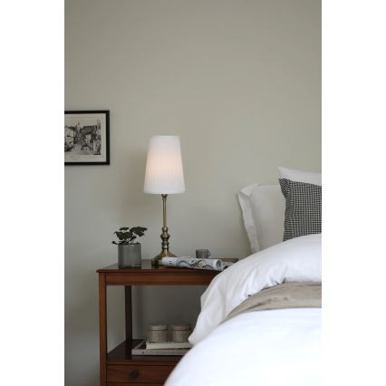 Markslöjd 108969 - Asztali lámpa NOBLE 1xE14/40W/230V 56 cm fehér/sárgaréz