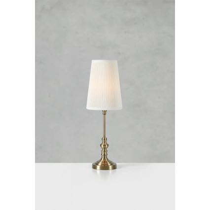 Markslöjd 108969 - Asztali lámpa NOBLE 1xE14/40W/230V 56 cm fehér/sárgaréz