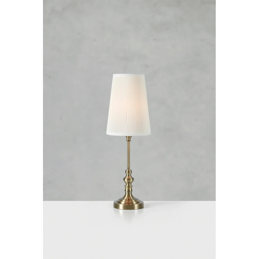 Markslöjd 108969 - Asztali lámpa NOBLE 1xE14/40W/230V 56 cm fehér/sárgaréz