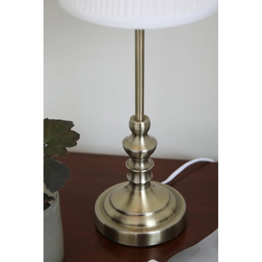 Markslöjd 108969 - Asztali lámpa NOBLE 1xE14/40W/230V 56 cm fehér/sárgaréz