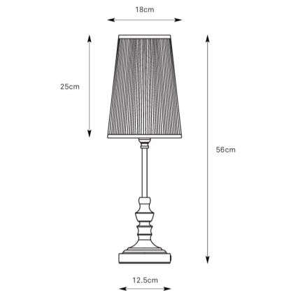 Markslöjd 108969 - Asztali lámpa NOBLE 1xE14/40W/230V 56 cm fehér/sárgaréz