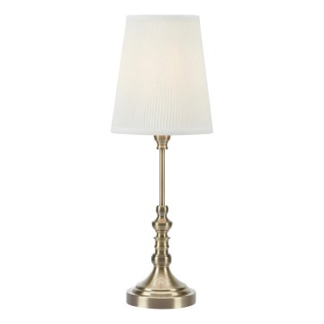 Markslöjd 108970 - NOBLE asztali lámpa 1xE14/40W/230V 66 cm fehér/sárgaréz