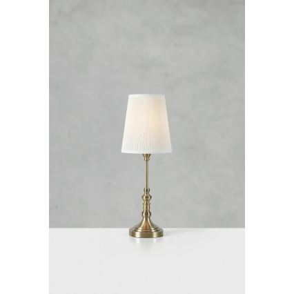 Markslöjd 108970 - NOBLE asztali lámpa 1xE14/40W/230V 66 cm fehér/sárgaréz