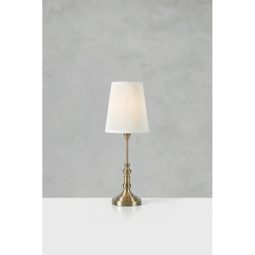 Markslöjd 108970 - NOBLE asztali lámpa 1xE14/40W/230V 66 cm fehér/sárgaréz